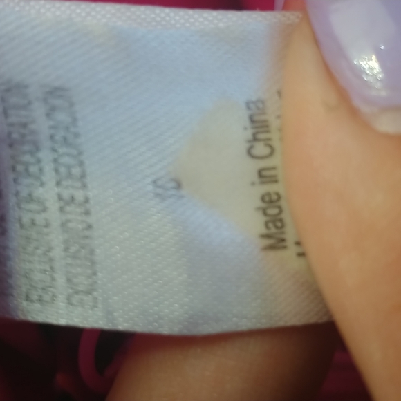 A one piece pink bathing suit, matching pink booty shorts! - Picture 5 of 5